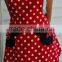 Vintage Grain Sack Apron Adjustable Red Stripes
