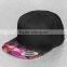 2016 fashion design your own black 100% cotton plain snapback hats wholesale