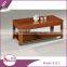 Living room modern cheap stainless steel frame black wooden top coffee table mechanism