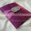 Purple Silk Wedding Invitation with embellishment