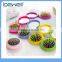 Small Portable Rainbow Folding Massage Comb Round With Mirror Travel Brush