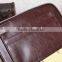 brown pu case notebook with zipper closure for business usage