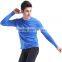 custom round collar high quality hot sell blue biking jersey