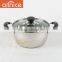 New Arrival 20/22cm 555 201 non-magnetic stainless steel stock pot with glass lid for kitchen brewing stockpot