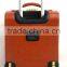 2016 Oil Leather Travel Compass Luggage Trolley Bag