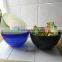 unique black alabaster color glass salad bowl