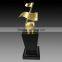Golden musical notes award black K9 crystal base factory direct metal trophy cups                        
                                                Quality Choice