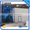 Large scale industrial sand blasting room, used in processing large parts