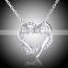 artificial gold name initial long chain imitation heart necklace