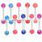 TR01044 resin barbell tongue ring jewelry , tongue ring piercing