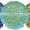 Glass Charger Plate in gold/sivler metallic color Painted by Spinning glass