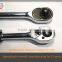 Quick Release Mirror Finishing Rubber-handle Ratchet Wrench