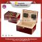 Luxury cigar box wood plaid pattern cigar storage box
