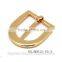 bent pin buckle real gold finished pin buckle curved fashion buckle