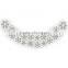 factory direct iron on rhinestone iron on applique beaded collar