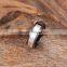 custom design stainless steel simple crystal hippie ring