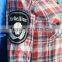 Yarn dyed flannel check ladies tops latest fashion