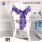 Royal Blue Color Organza Chair Hood For Wedding