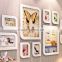 Premium quality leaf shape style home wall table Decorative wooden picture Rahmen Natural solid wood wedding love photo frame