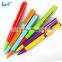 Color blocking ballpoint pen with colorful rubber grip;