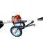 handpush gasoline 43CC brush cutter with wheels