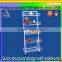 Useful Movable Metal Gift And Accessory Display Rack With 4 Wheels