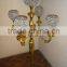 5 Arm Gold Plated Candelabra With Crystal Balls,Wedding Table Center Piece,Candelabra Wedding Candelabra,Crystal Candelabra