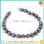 2016 fashion imitation jewellery black pearl necklace