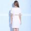 2016 Summer New Fashion Vintage Printing Women Dresses Casual Slim Fit Round Neck Short Sleeve Side Zipper Chiffon Elegant Dress