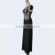 OEM made in china manufacturer hot fix rhinestone black big size women's evening wear cocktail party long dresses