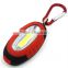 Hot Sales Promotion Egg Shape High Power COB LED Keychain Light Cheaper Gift carabiner Bag Reflector Flashlight Rubber Coating