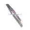 slanted stainless steel tweezer triangle shape pattern decorating on both sides