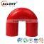 Red 1'' 25mm 180 degree Elbow Silicone Hose Pipe 102mm U shape Coupler Turbo
