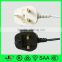 UK BS 3 pin electric plug white color fused power plug