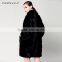 hot sale plus size black mink fur coat for women