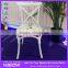 White resin PP polypropylene cross back chair H011 form Hibow