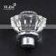 Zinc Polished Chrome Finish Bedroom Cabinet Cupboard Glass Knob