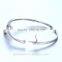 2016 Silver Bangle Grace buckle Crystal stones Open 925 sterling silver Bracelet FB050