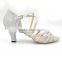 silver leather outsole dress shoes for wedding/party/tender lady & chaste girls dancing samba/waltz shoes