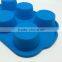 Six Round Shapes BPA Free Food Grade Soap Mold Silicone Muffin Cake Mould