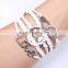 Lovely friendship bangle , leather handmade infinity charm bangle customized