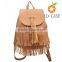 Wholesale Stock Faux Suede Leather Fringe Tassel Backpacks