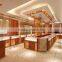 Indian clothing stores display showcase and wooden kiosk for cell phone accessories