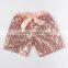 2016 New Fashion Style Baby Girls Shiny Sequin Short Pant, Top Quality Children's Pant With Ribbon Bow Design