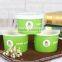 Green Color Disposable Salad Paper Bowls Custom Logo Offset Printed