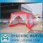 3X3 red hexagonal canopy