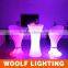 PE Plastic rechargeable LED round cocktail table led furnitur