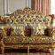 New classic living room furniture wooden hand carved fabric sofa set