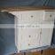 Home furniture clothes wood ironing table wooden ironing board in cabinet with multi wicker drawer