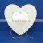 White heart shaped art mind wooden wedding photo frame